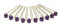 10 x Perlen Haarnadeln - Brauthaarschmuck, Haarschmuck, Perlenhaarnadel | 10PG - Lila