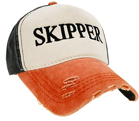 MFAZ Morefaz Ltd Kapitänsmütze Mütze Army Baseballmütze Cap Captain,Pirate (Skipper Orange Peak)