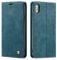 QLTYPRI Hülle für iPhone X XS, Vintage Dünne Handyhülle mit Kartenfach Geld Slot Ständer PU Ledertasche TPU Bumper Wallet Case Flip Schutzhülle Kompatibel mit iPhone X XS - Blau