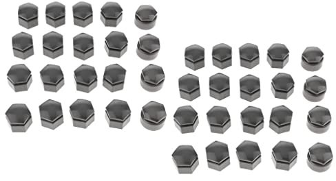 perfk 40Pcs Auto Radschraubenkappen Radmutter Kappen Abdeckungen Schutz Kappen - Silber