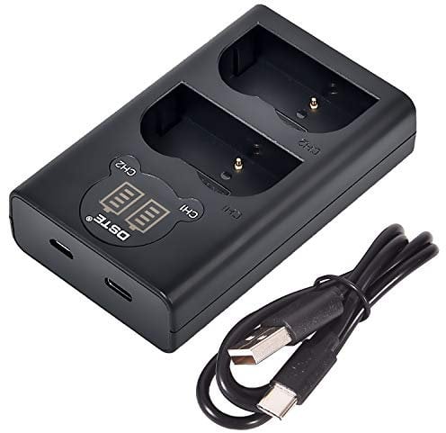 DSTE Dual USB Charger with LCD Display Compatible for EN-EL3E EN-EL3 and Nikon D30, D50, D70, D70S, D90, D80, D100, D200, D300, D300S, D700 Digital SLR Camera