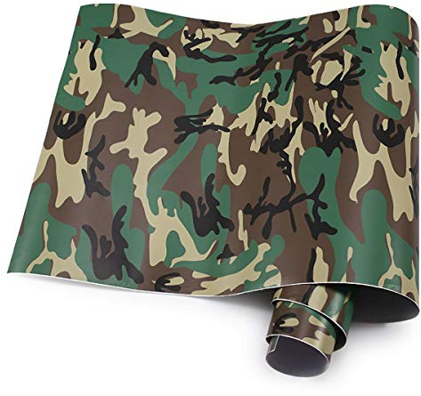 LKXHarleya Forest Camo Auto Vinylfolie Fahrzeug Vinylfolie Motorrad Vinyl Aufkleber Selbstklebende Camouflage Aufkleber FüR Laptop Auto Motorrad Fahrrad, Forest Camo, 50x100cm