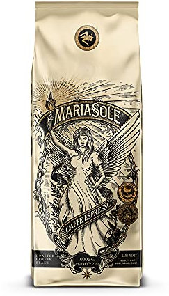 Mariasole Caffè Espresso Kaffeebohnen - Traditionelle Röstung in Sizilien über Holzfeuer In Handarbeit - Premium Espressobohnen 1kg für Vollautomat und Siebträger