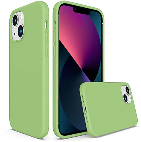 Verco Handyhülle für Apple iPhone 13 Mini Hülle, Case Silikon Gel [weiches Innenfutter] Schutzhülle für iPhone 13 Mini Case stoßfest, Grün