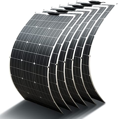 6 * 100W 18V Semi Flexible Solar Panel (600W) Mono Solar Módulo ideal para casas móviles, camping, glorieta, batería de coche de 12v, AGM, batería de gel, batería de ácido