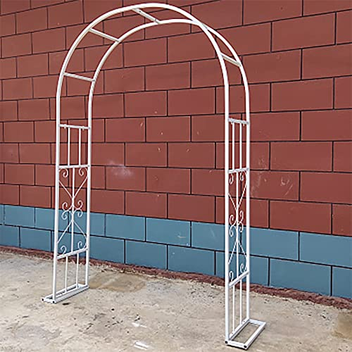 Feelme Große Torbogen Rosenbogen Aus Metall, Rankbogen Rosen Rankhilfe Pergola Garten Für Kletterpflanzen Terrasse Draußen Gartendekoration (Color : White, Size : 300cm x 240cm)