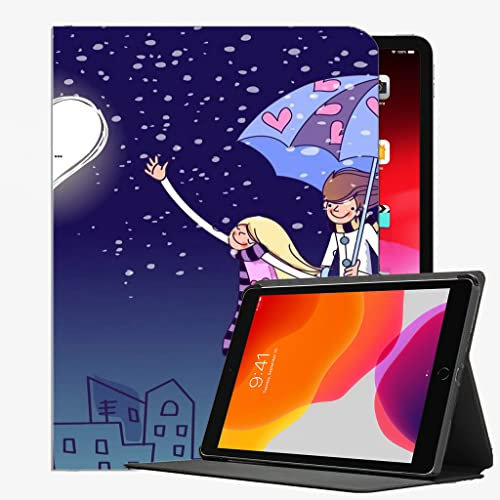 For iPad Pro 12.9 Inch Case 2021 2020 2018,Couple Walk Rain Drawing Case Slim Shell Cover For ipad Pro 12.9 inch