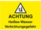 Indigos UG Aufkleber Achtung Verbrühungsgefahr - 200x150 mm - Hotel, Firma, Schutz, Kita, Arzt, Praxis, Wohnung - Sicherheit - Warnung