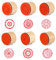 Holzstempel Set,Wodden Stempel,Scrapbooking-Stempel,6 Stück Runde Holz Retro Muster Stempel Text-Stempel Motivstempel,Vintage-Stempel für Scrapbooking, Karten, Kartenherstellung,Kunsthandwerk
