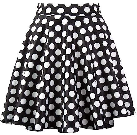 Dressever Damen Vielseitige Dehnbaren Casual Rock | Tennisrock;Tanzrock;Basic Minirock;Informell Kleidung;Hohe Taille A-Linie Minirock; Geburtstagskleid;Date-Minirocks