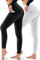 CAMPSNAIL 2er Pack Leggings Damen Schwarz High Waist Sport Leggins Blickdicht Sporthose für Gym Yoga(Schwarz/Weiß-T,L-XL)