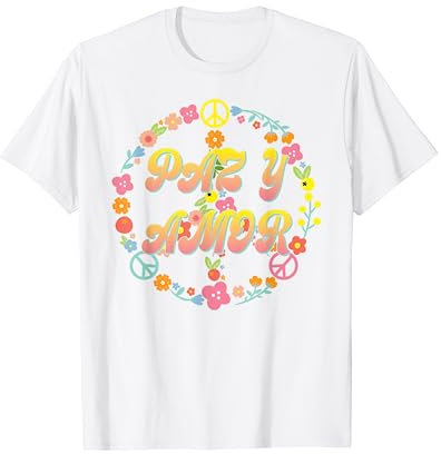 Paz Y Amor Peace and Love Peace Zeichen T-Shirt