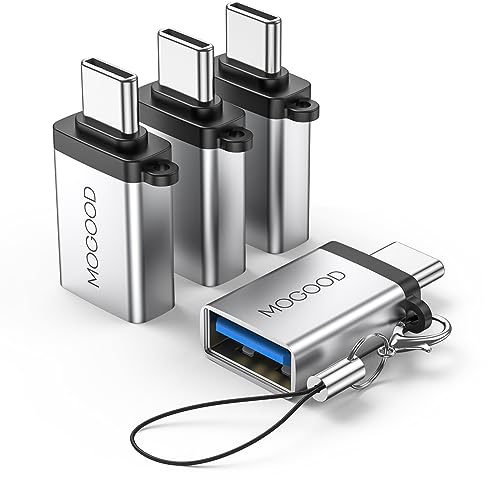 MOGOOD Adapter USB C auf USB 3.0, USB-C Stecker auf USB 3.0 Buchse Adapter, Thunderbolt 4/3 auf USB 3.0 Adapter für MacBook Pro, Air, Chromebook, Pixelbook, Microsoft Surface, Samsung Galaxy und mehr