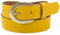 fashionchimp Basic Damengürtel aus 100% echtem Leder, glänzende Gürtel-Schließe, Breite ca. 2,8cm, Made In Germany (Senf-Althea, 130/BW115)