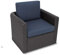 Sales Core Rattanmöbel Gartenmöbel Technorattan, 60x55x40 cm Loungemöbel Kissen Set für Rattan Korbsessel, Rückenlehne Sitz, Sitzkissen Outdoor Sitzpolster Gartenstuhl, Sitzauflage Rattan-Stuhl