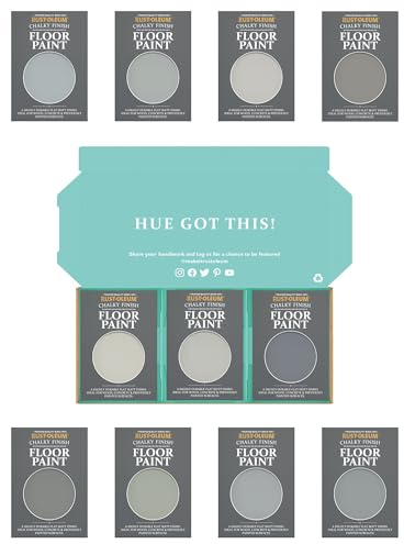 Rust-Oleum Chalky Floor Paint in Matt Finish - Dusky Greys Tester Box