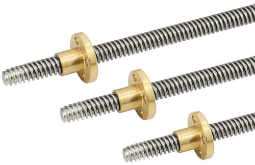 3D-Drucker T10 Leitspindel, 10 Mm Durchmesser, Steigung 2 Mm, 4 Mm, 8 Mm, 10 Mm, Steigung 2 Mm, Länge 100 Mm, 200 Mm, 300 Mm, 400 Mm, 500 Mm, 600 Mm, Mit Kupfermutter, 1 Stück(Pitch 2mm Lead 10mm,250m