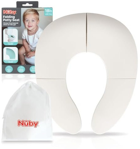 Nuby Portable Foldable Toilet Seat - Easy Potty Training | Anti-Slip | Carry Bag Included | Suitable from 18 Months