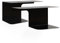 Vicco Nachttisch Eve, Schwarz, 39.5 x 19.5 cm 2er Set