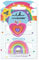 invisibobble CLIPSTAR GLOW KIDS HAPPY HEARTS - 2 Stück leuchtende Kinder Haarspangen – Regenbogen- und Herz-Design – Rutschfeste Haarclips für gesundes Haar – Perfekt für Mädchen