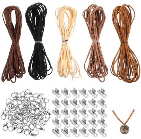 25 M Lederband Für Ketten Lederbänder Für Ketten Lederschnüre Veloursleder Band Faden Schnürsenkel Aus Leder Hochwertige Schnürsenkel Faux Wildleder Schnur Bänder Zum Basteln Für Diy Armband Halskette