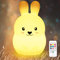 CHWARES Nachtlicht für Kinder, Hase Nachtlichter mit Fernbedienung, 7-Farbe Kawaii Lampe, Raum Dekor, USB wiederaufladbar, Nette Lampe Geschenke für Baby, Kinder, Kleinkinder (03-Bunny)