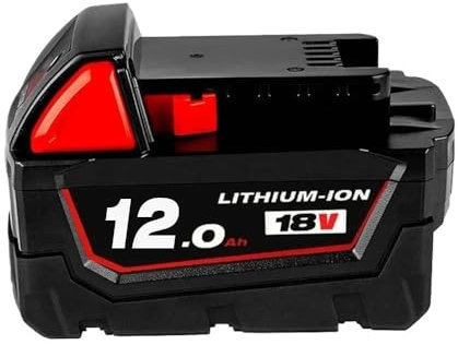 Batterie da 18 V, compatibili con Milwaukee. M18 M18B6 18 V XC 12 Ah 9 Ah Sostituzione delle batterie degli utensili 48-11-1860(1PCS 12000mAh)