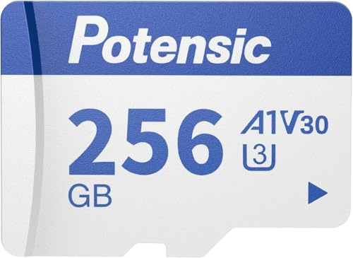 Potensic Carte Mémoire d'origine pour Les Séries de Drones Atom 2, Atom, SE et LT, A1, U3, Vitesse de Lecture jusqu'à 100 Mo/s, 256 Go