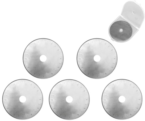 5stk Rollschneiderklingen Kompatibel mit Olfa/Martelli/Truecut, Rundloch 60mm Rollschneiderklingen Ersatz zum Quilten Nähen Kunsthandwerk Scrapbooking