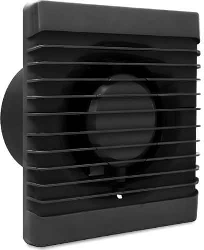 F.H. ANA Badlüfter Wandlüfter Ventilator Abluftventilator Ø 80 mm - Standard - Schwarz