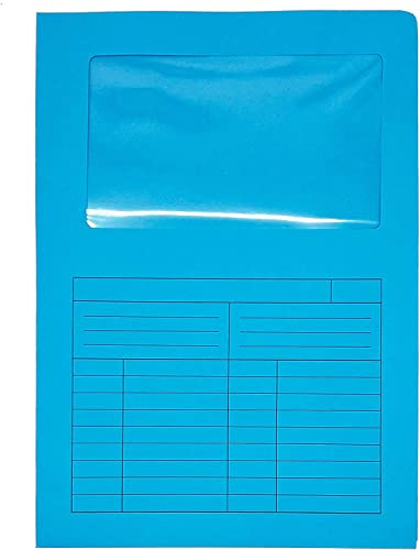 5 Star Chemise avec Fenêtre 200 5 Bleu Lot de 20