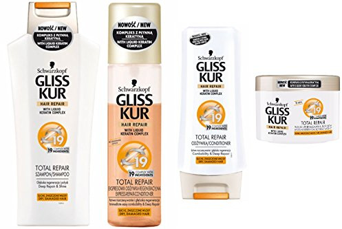 Gliss Kur Total Repair Shampoo Spray Conditioner Mask by Gliss Kur
