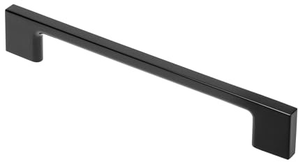 Slim Küche/Schlafzimmer Tür Griffe, Zinklegierung, schwarz, 320mm Hole Centre