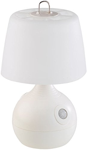 Lunartec Nachttischlampe Batterie: LED-Tischlampe, PIR- & Licht-Sensor, warmweiß & tageslichtweiß, 30 lm (Tischlampe Bewegungssensor, Tischleuchte mit Bewegungsmelder, batteriebetrieben)