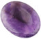 mookaitedecor Amethyst Daumenstein Kristall Edelstein Massagestein mit Mulde, Handschmeichler für Heilung Reiki, Größe ca. 45 x 35 x 8 mm (Pack von 2 Stück)
