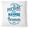 Fashionalarm Kissen Niemand ist perfekt - Männer aus Bremen - 40x40 cm mit Füllung | Geburtstag Geschenk Idee für Bremer | Spruch Heimat Stadt, Farbe:weiß