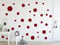 Timalo® XL Aufkleber Punkte Wandtattoo Kinderzimmer bunte große Kreise Pastell Uni Matt Wandsticker | 73081-burgunder-40