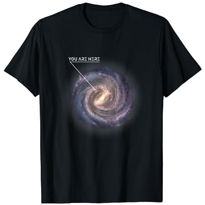 You Are Here Galaxie Astronomie Milchstraße Weltraum T-Shirt