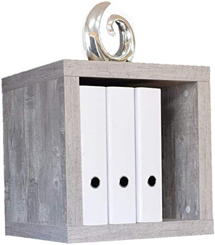 DEINE TANTE EMMA 0520_1er Cube Beton Grau Nb. Würfel Regalwürfel Baustein