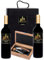 Caja de Vino Tinto - Pack de 2 Botellas con Set con sacacorchos servidor con tapón y aro antigoteo Regalo Original - Crianza D.O. Origen Navarra - Estuche ideal para regalar.