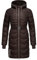 Navahoo Damen Wintermantel Steppmantel Jacke mit Taillengürtel Alpenveilchen Chocolate Gr. XXL