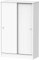 PEGANE Armoire avec 2 Portes coulissantes Coloris Blanc - Hauteur 120 x Longueur 74 x Profondeur 33 cm