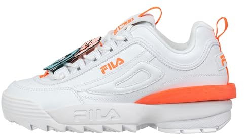 FILA Damen Disruptor Wmn Sneaker, White Fiery Coral, 37 EU