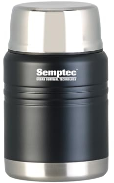 Semptec Urban Survival Technology Vakuum-Isolierbecher: 2er-Set Vakuum Thermobehälter für Essen & Getränke, Löffel, 500ml (Warmhalte-Becher, Thermobehälter Speisen, Flaschenhalter)