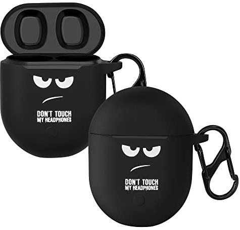 kwmobile Carcasa para Auriculares Compatible con Xiaomi Redmi Airdots 3 Pro/Buds 3 Pro Funda - Carcasa Protectora de Silicona - Don't Touch my Headphones