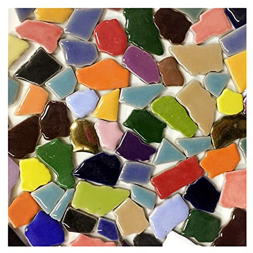 Piastrelle a Mosaico Piastrella a Mosaico in Porcellana 600g Diametro 1-3 cm Diametro 0,4 mm Spessore in Ceramica Mosaico Fai da Te Mestieri mosaici Che Fanno Piastrelle (Color : 600g all Color Mix)