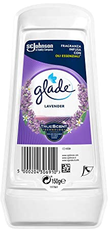 Glade Gel Assorbiodori Profumatore per Ambienti Fragranza Lavanda, 150g