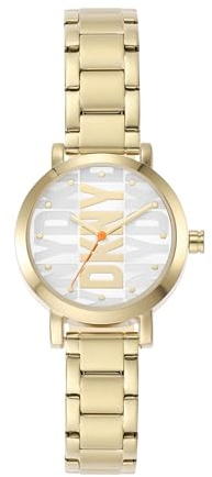 DKNY Women Analog Quartz Watch with Stainless Steel Strap NY6647
