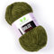MeriWoolArt Chenille Garn zum Stricken und Häkeln Dunkelgrün - 100 g und 120 m Samt-Wolle - 100% Flauschige Polyester Strickgarn für Amigurumi Kissen Decken weiche Kleidung Geschenke