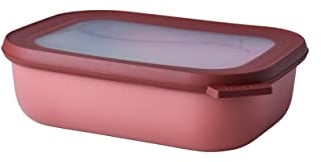 Mepal - Multi Bowl Cirqula Rectangular - Vorratsdose mit Deckel - Geeignet als Luftdichte Aufbewahrungsbox für den Kühlschrank, Mikrowellengeschirr & als Frischhaltedosen - 1000 ml - Vivid mauve